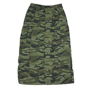 Jolie & Joy FCT With Love Skirt Womens Large Camo Green Midi Cargo Pockets